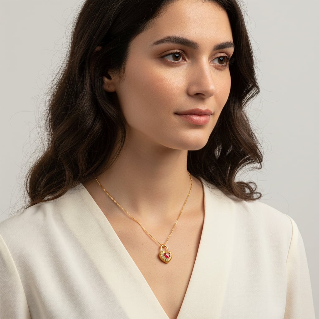 Theiaura Ember Lock Pendant Necklace - THEIAURA&CO.