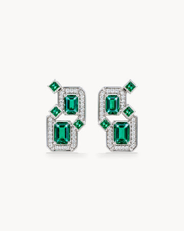Theiaura Emerald Prism Drop Earrings - THEIAURA&CO.