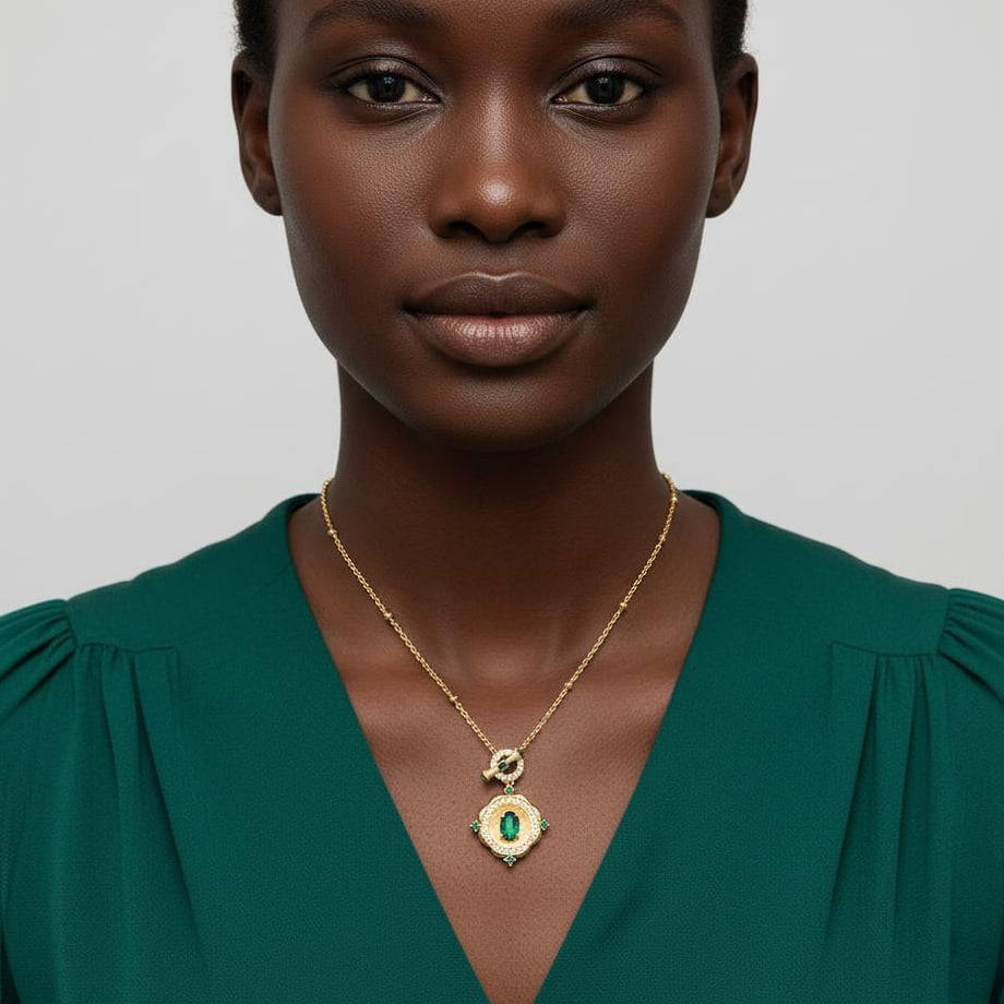 Theiaura Émeraude Star Pendant Necklace - THEIAURA&CO.