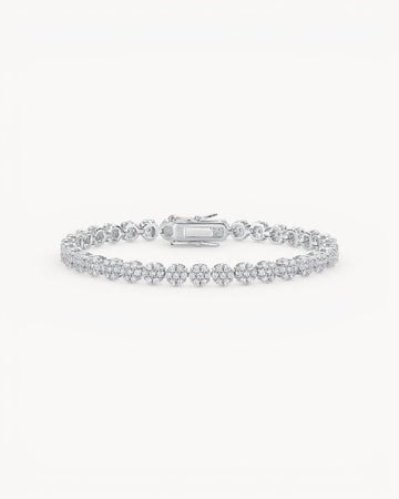 Theiaura Floral Cluster Moissanite Tennis Bracelet - THEIAURA & CO.