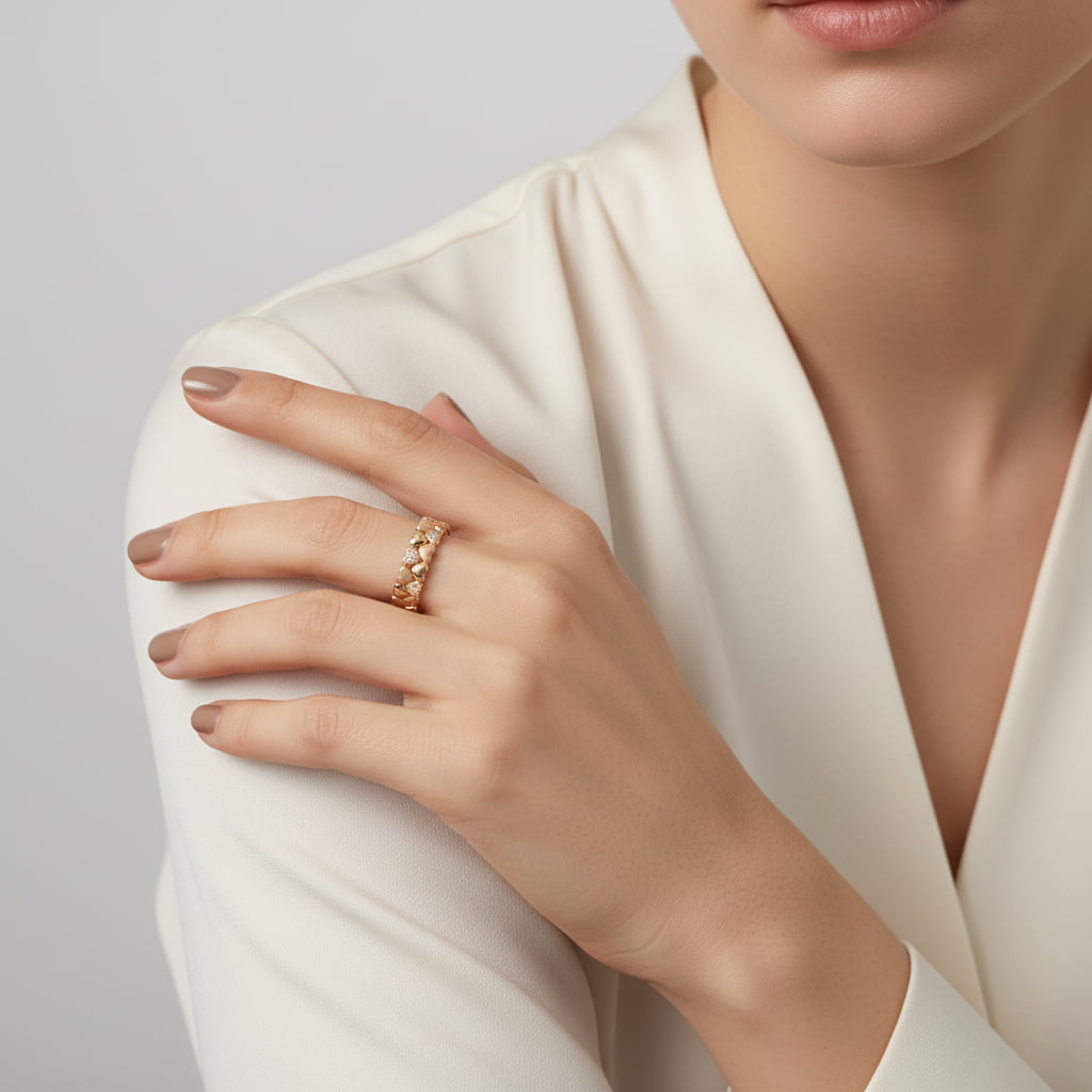 Theiaura Gilded Heart Ring