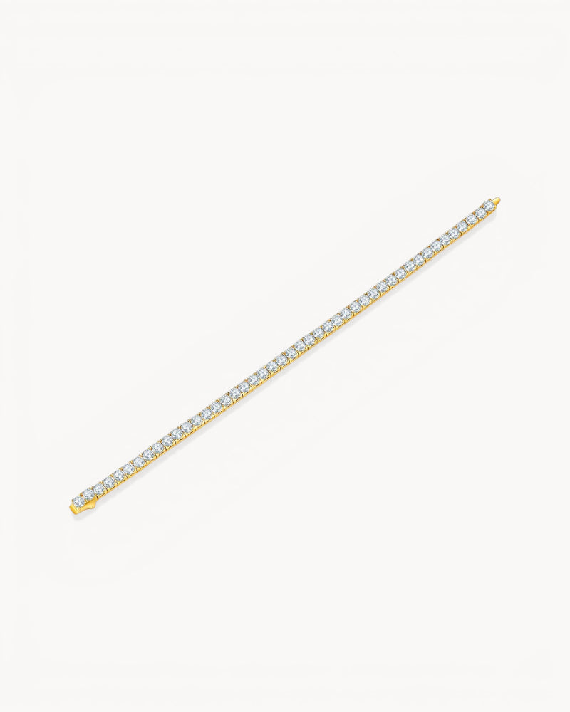 Theiaura Gold 4-Prong Moissanite Tennis Bracelet - THEIAURA&CO.