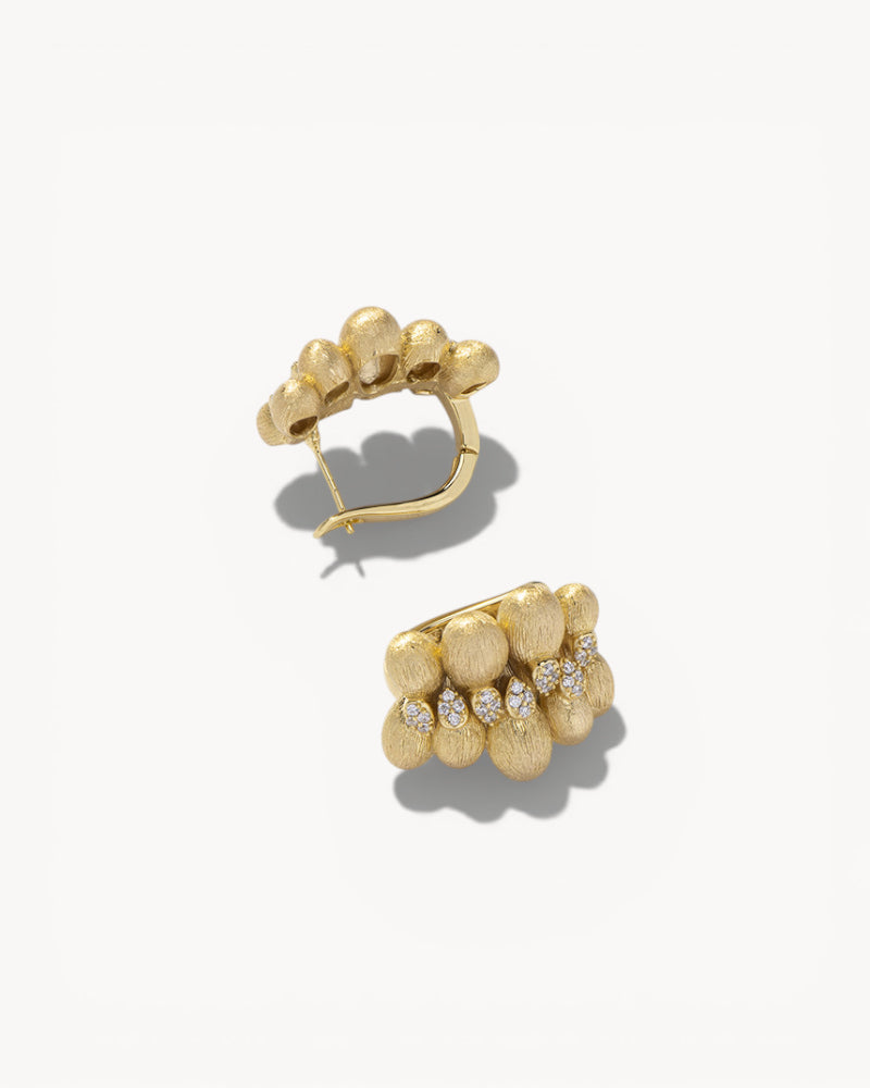 Theiaura Golden Acorn Cluster Hoop Earrings - THEIAURA&CO.