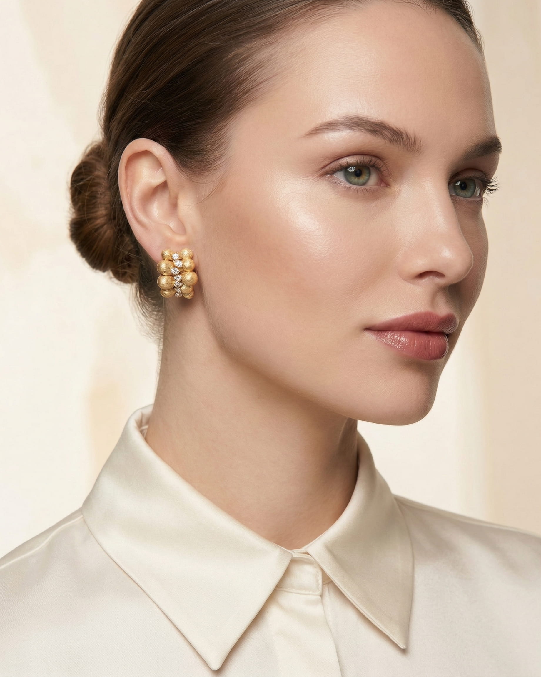 Theiaura Golden Acorn Cluster Hoop Earrings - THEIAURA&CO.
