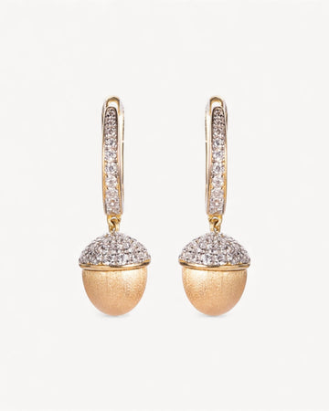 Theiaura Golden Acorn Drop Earrings - THEIAURA&CO.