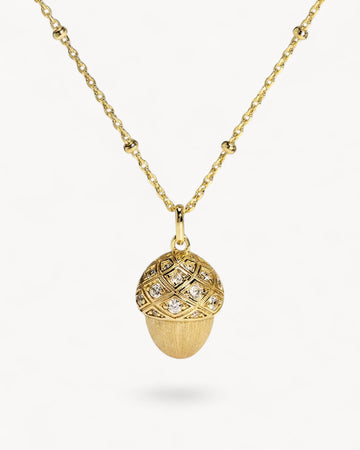 Theiaura Golden Acorn Pendant Necklace - THEIAURA&CO.