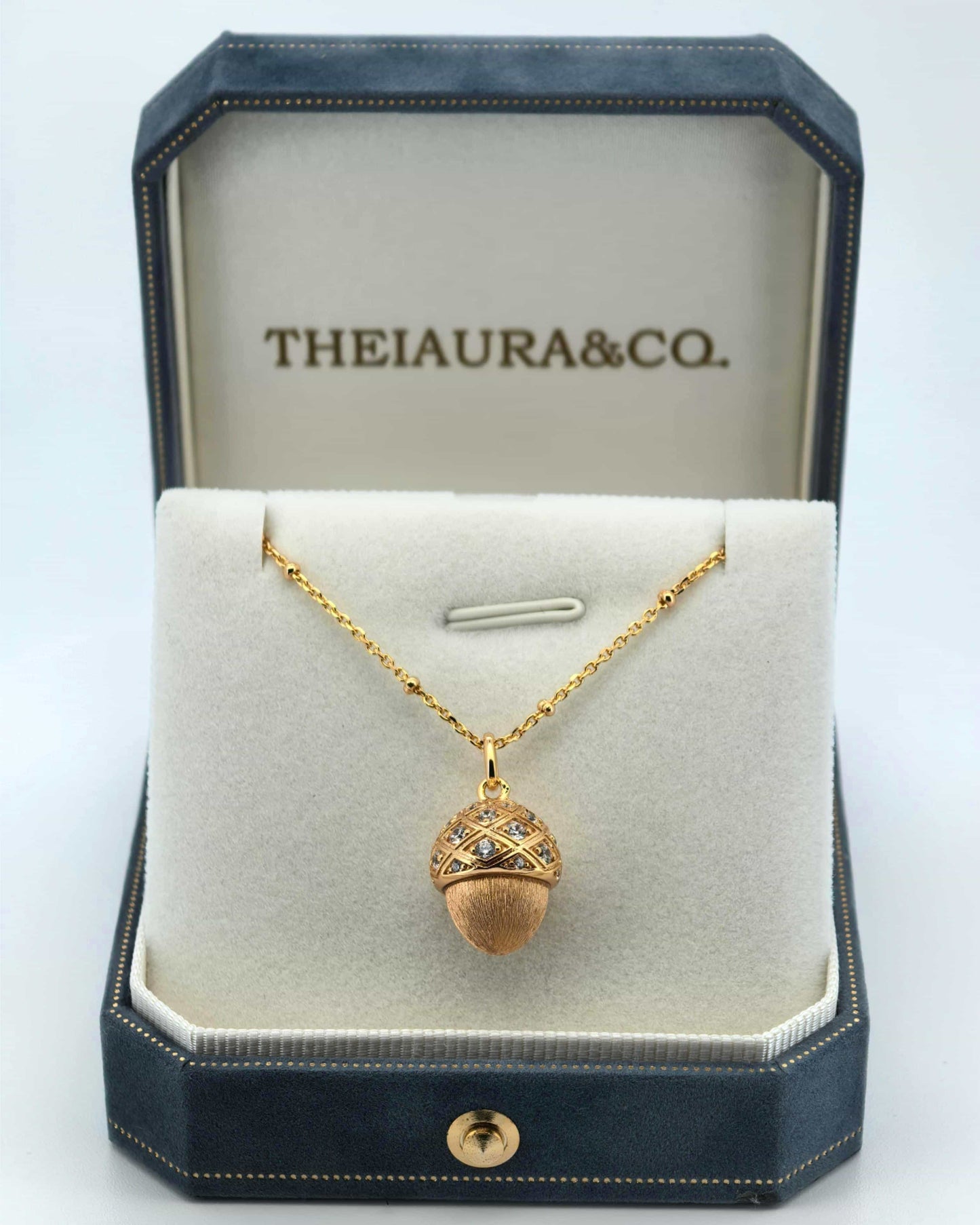 Theiaura Golden Acorn Pendant Necklace - THEIAURA&CO.