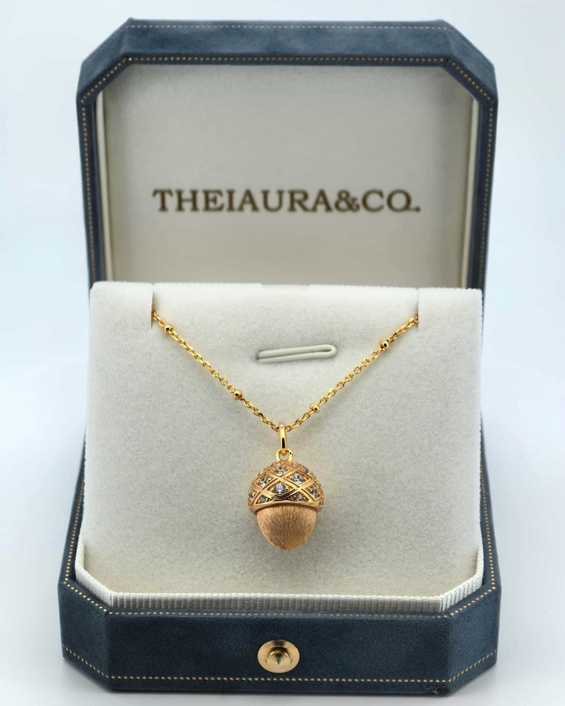 Theiaura Golden Acorn Pendant Necklace - THEIAURA&CO.
