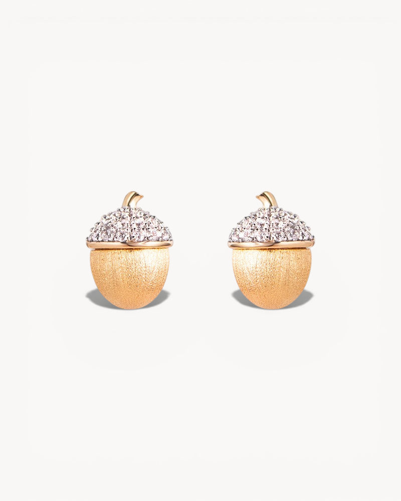 Theiaura Golden Acorn Stud Earrings - THEIAURA&CO.