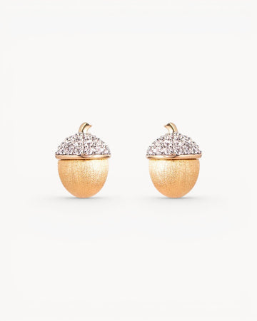 Theiaura Golden Acorn Stud Earrings - THEIAURA&CO.