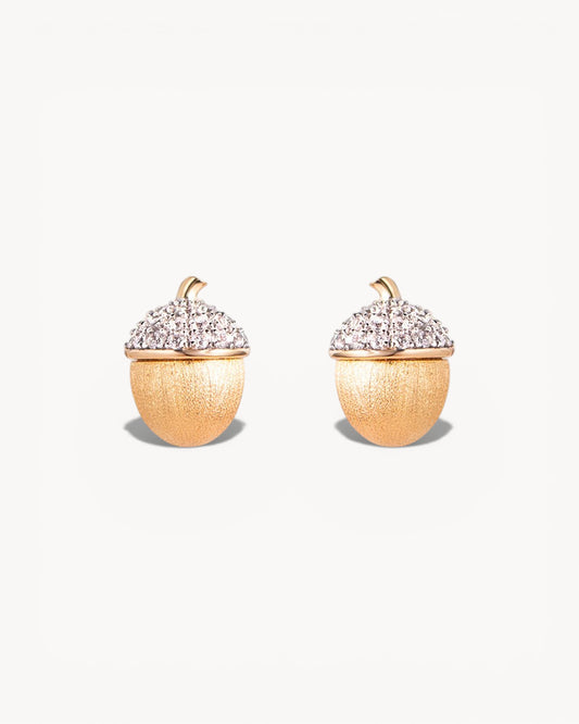 Theiaura Golden Acorn Stud Earrings - THEIAURA&CO.
