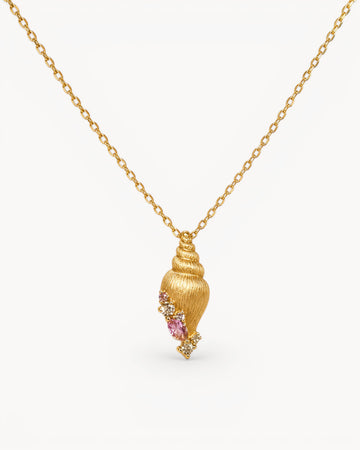 Theiaura Golden Tide Conch Pendant Necklace - THEIAURA & CO.