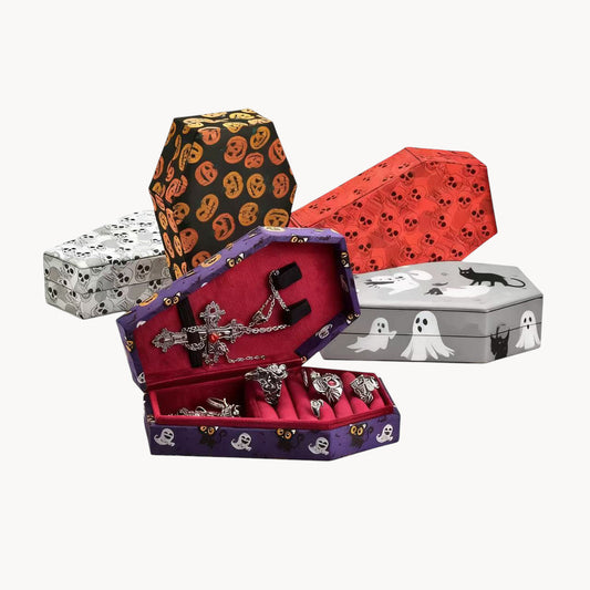 Theiaura Halloween Coffin Jewelry Box