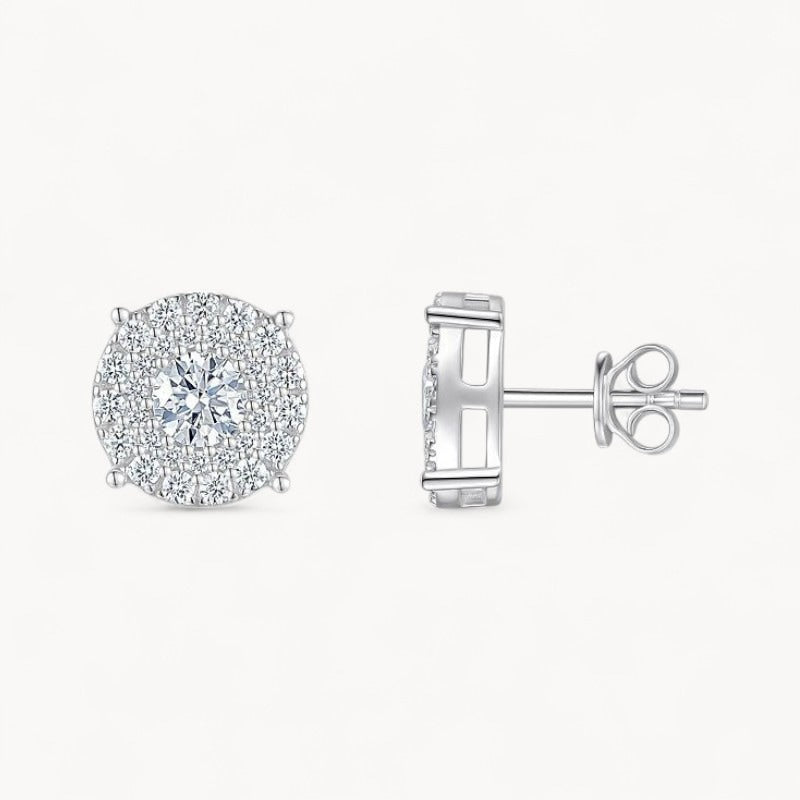 Theiaura Halo Moissanite Stud Earrings - THEIAURA&CO.