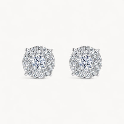 Theiaura Halo Moissanite Stud Earrings - THEIAURA&CO.