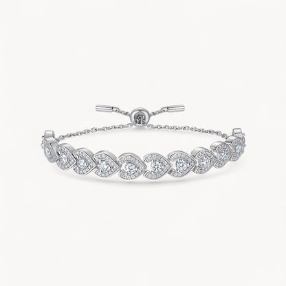 Theiaura Heart Moissanite Tennis Bracelet - THEIAURA&CO.