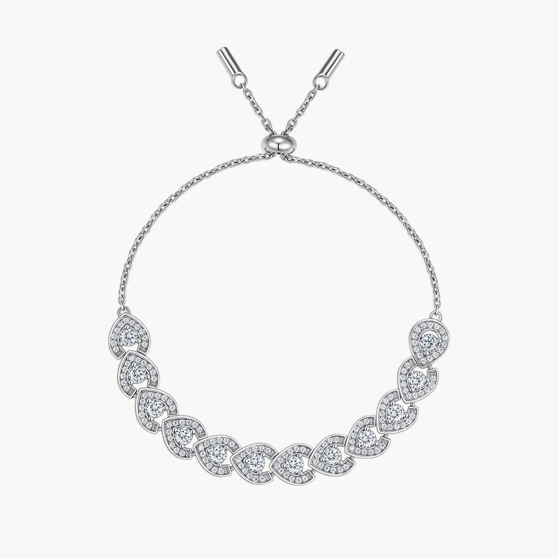Theiaura Heart Moissanite Tennis Bracelet - THEIAURA&CO.