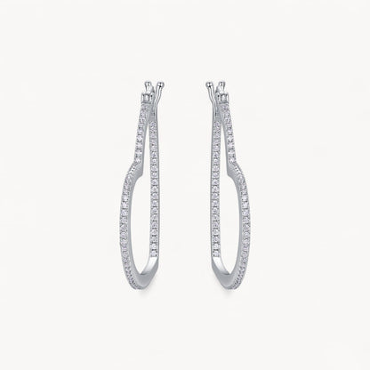 Theiaura Heart-beating Moment Pavé Moissanite Hoop Earrings - THEIAURA&CO.