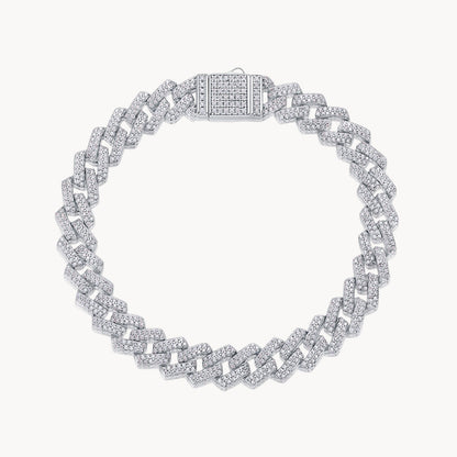Theiaura Hip-Hop Moissanite Chain Bracelet (0.4in) - THEIAURA&CO.
