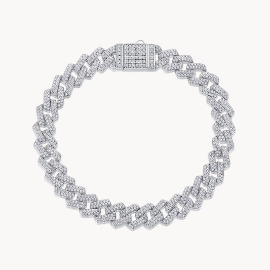 Theiaura Hip-Hop Moissanite Chain Bracelet (0.4in) - THEIAURA&CO.