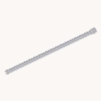 Theiaura Hip-Hop Moissanite Chain Bracelet (0.4in) - THEIAURA&CO.