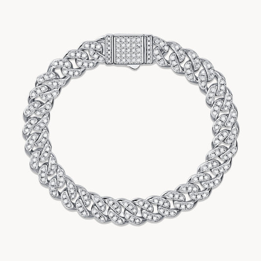 Theiaura Hip-Hop Moissanite Cuban Chain Bracelet - THEIAURA&CO.