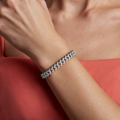 Theiaura Hip-Hop Moissanite Cuban Chain Bracelet - THEIAURA&CO.
