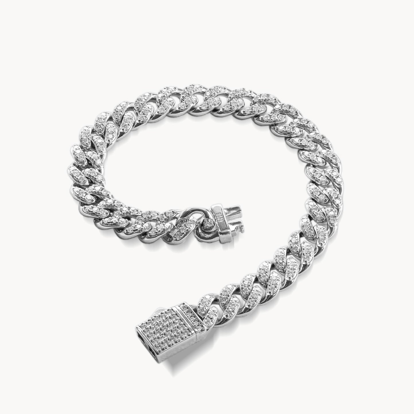 Theiaura Hip-Hop Moissanite Cuban Chain Bracelet - THEIAURA&CO.