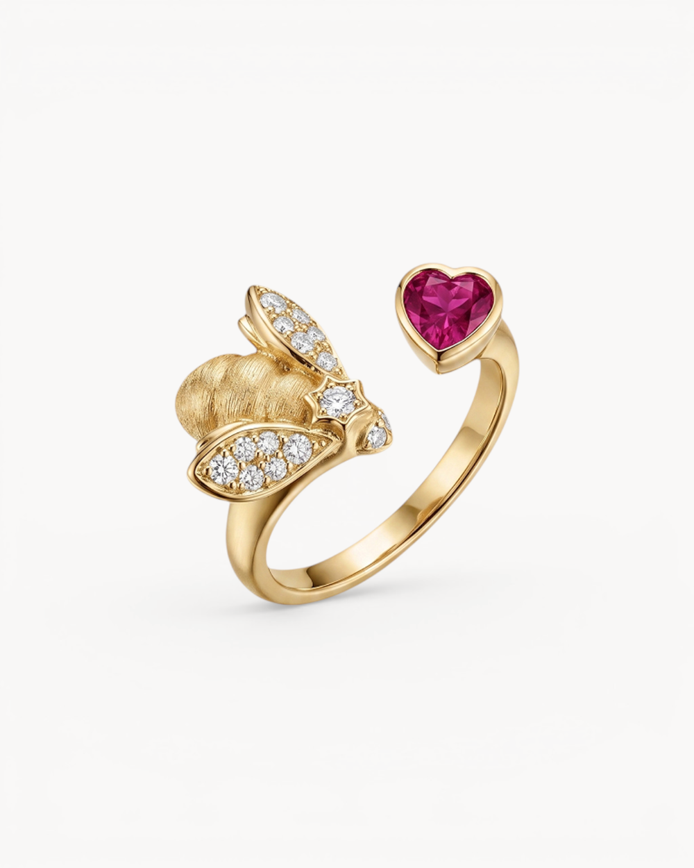Theiaura Honeyheart Pavé Bee Open Ring - THEIAURA & CO.