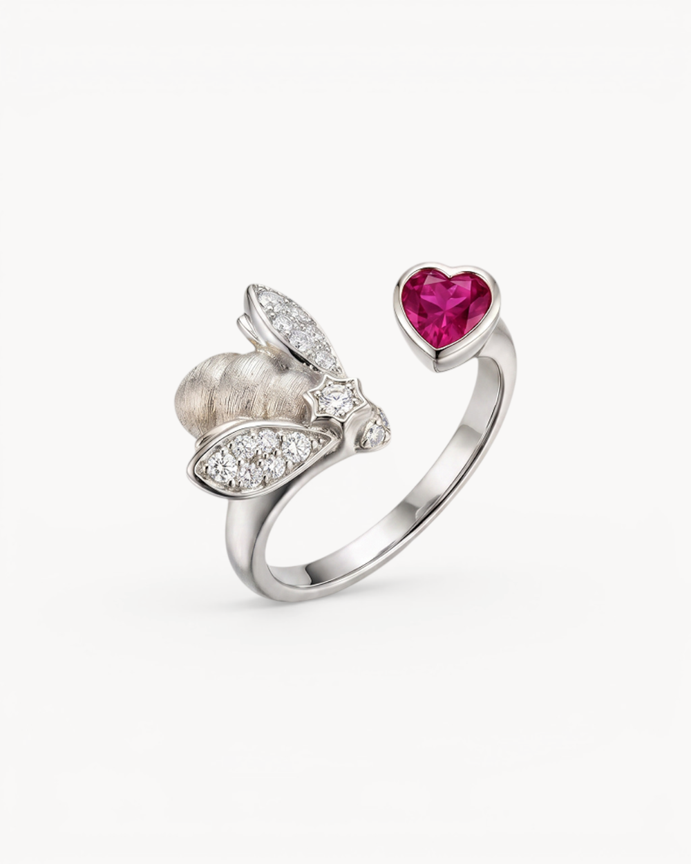 Theiaura Honeyheart Pavé Bee Open Ring - THEIAURA & CO.