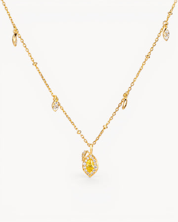 Theiaura Lemon Glow Pendant Necklace - THEIAURA & CO.
