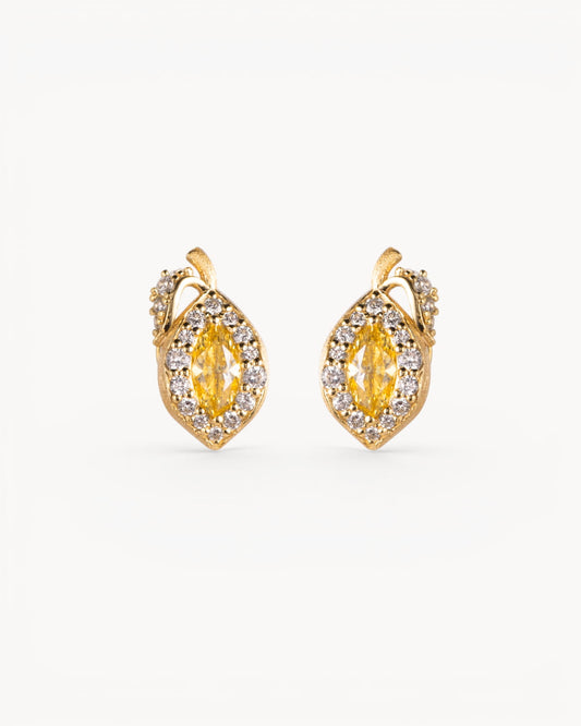 Theiaura Lemon Glow Stud Earrings