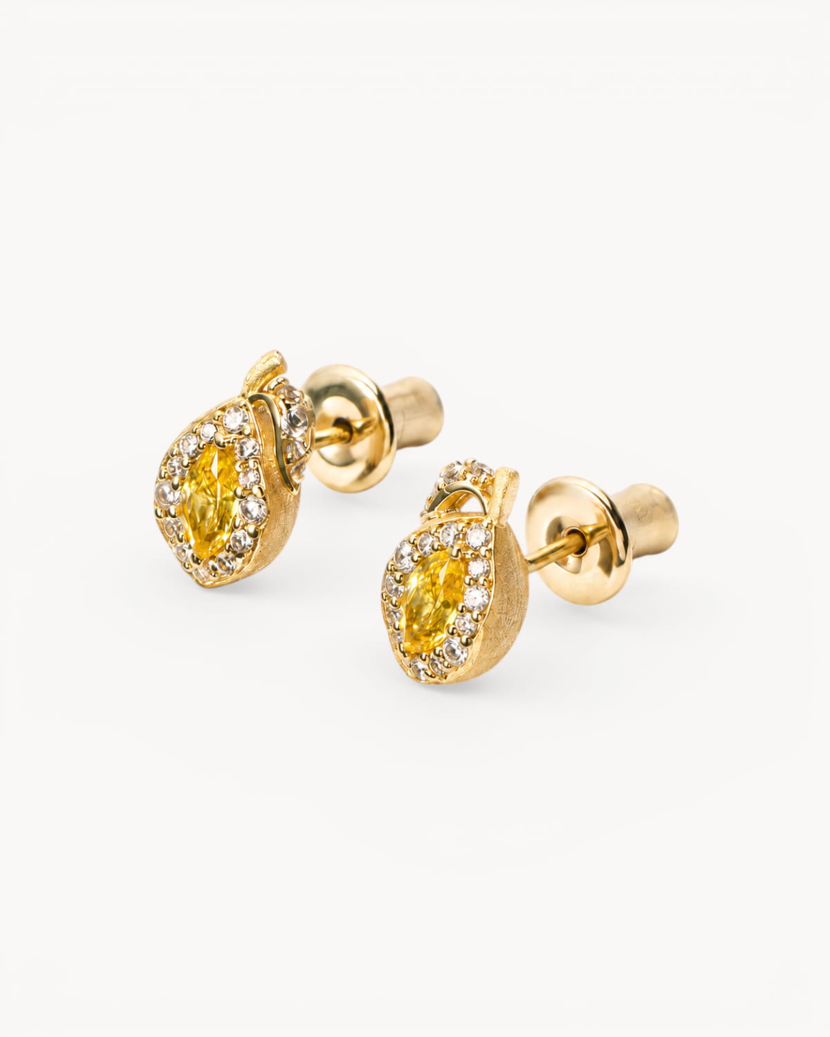 Theiaura Lemon Glow Stud Earrings