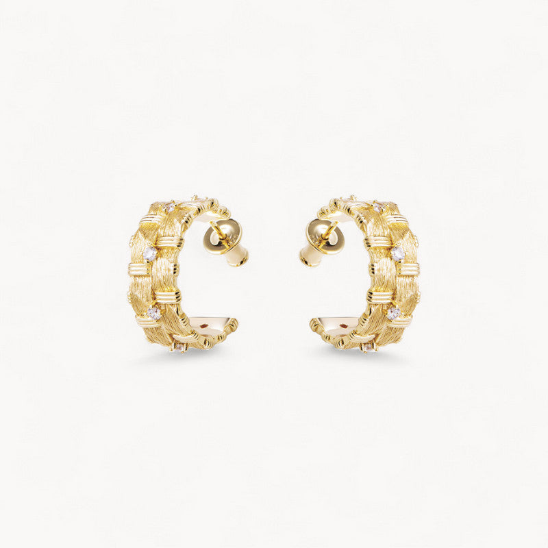 Theiaura Livia Weave Hoops Earrings