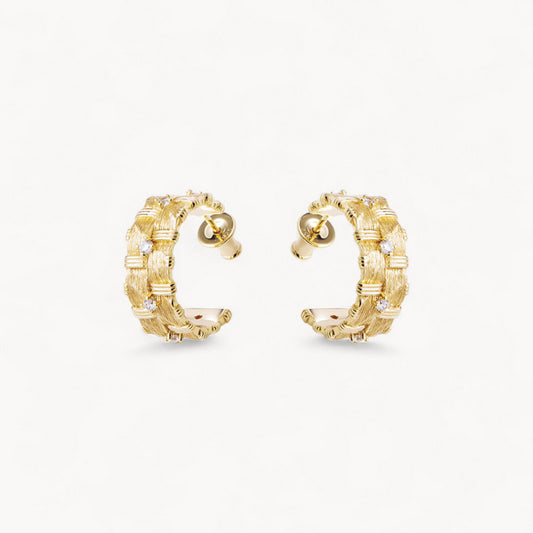 Theiaura Livia Weave Hoops Earrings