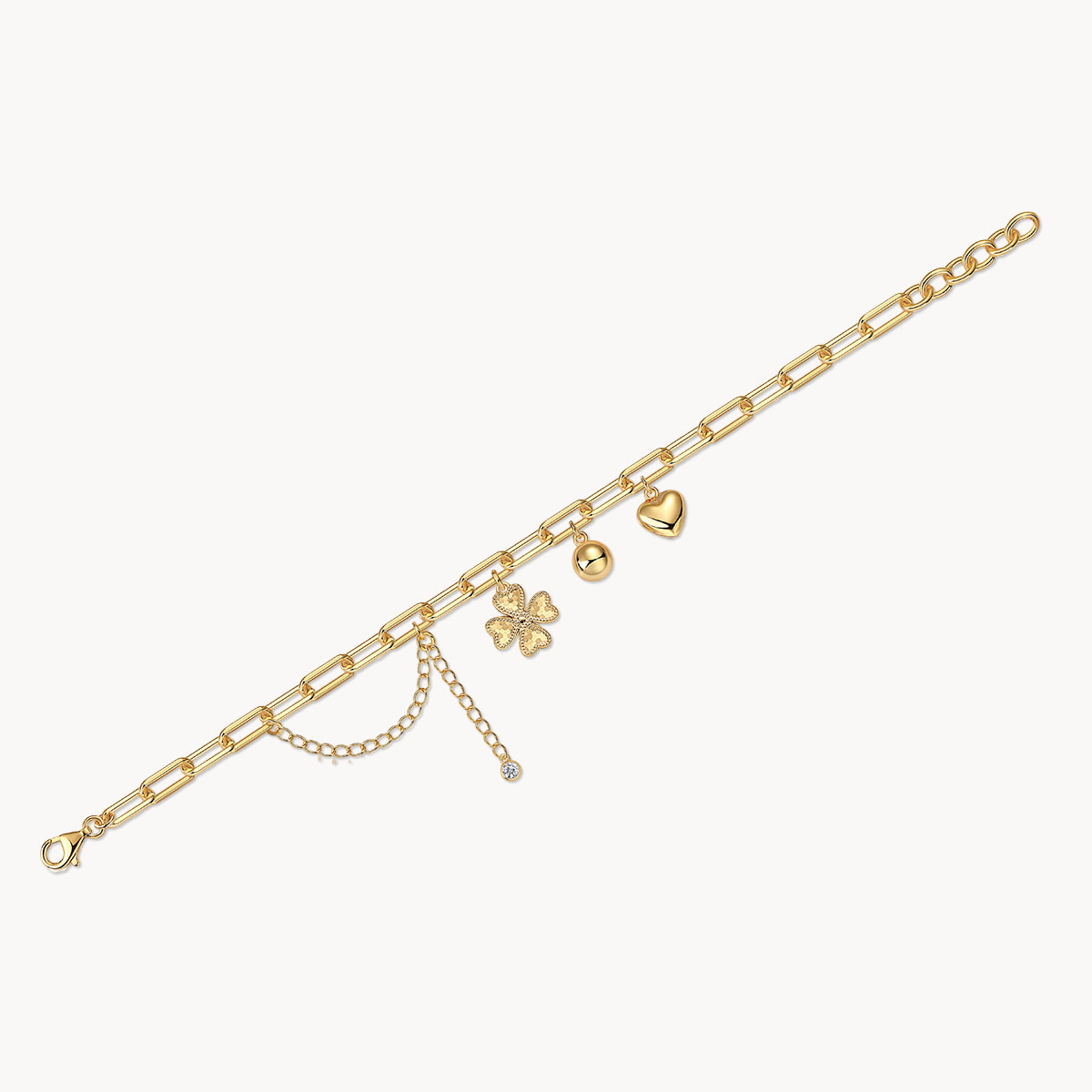 Theiaura Lucky Charm Paperclip Chain Bracelet – Dainty Edition - THEIAURA&CO.