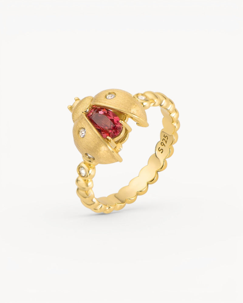 Theiaura Lucky Ladybug Ring - THEIAURA & CO.