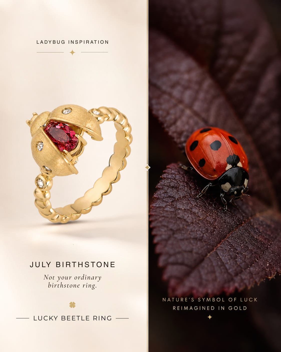 Theiaura Lucky Beetle Ring - THEIAURA & CO.