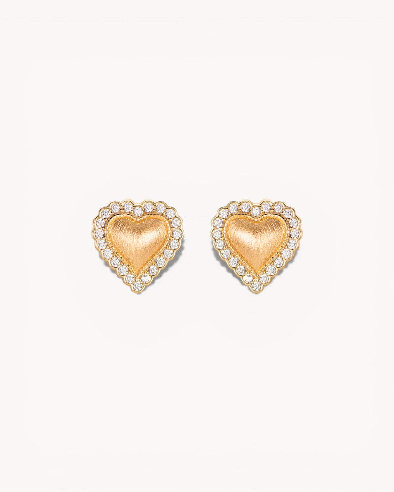 Theiaura Lustré Heart Stud Earrings - THEIAURA&CO.