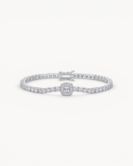 Theiaura Luxe Halo Moissanite Tennis Bracelet - THEIAURA&CO.