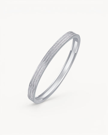 Theiaura Luxe Moissanite Bangle Bracelet – Triple Row Design - THEIAURA&CO.