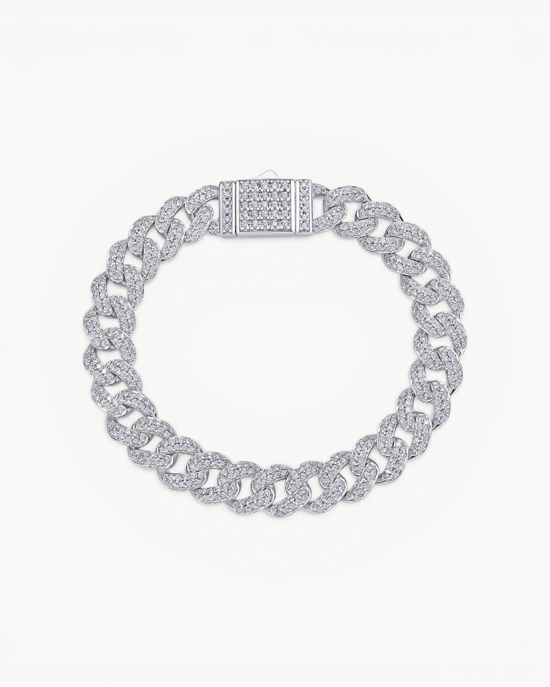Theiaura Luxe Moissanite Cuban Chain Bracelet - THEIAURA&CO.