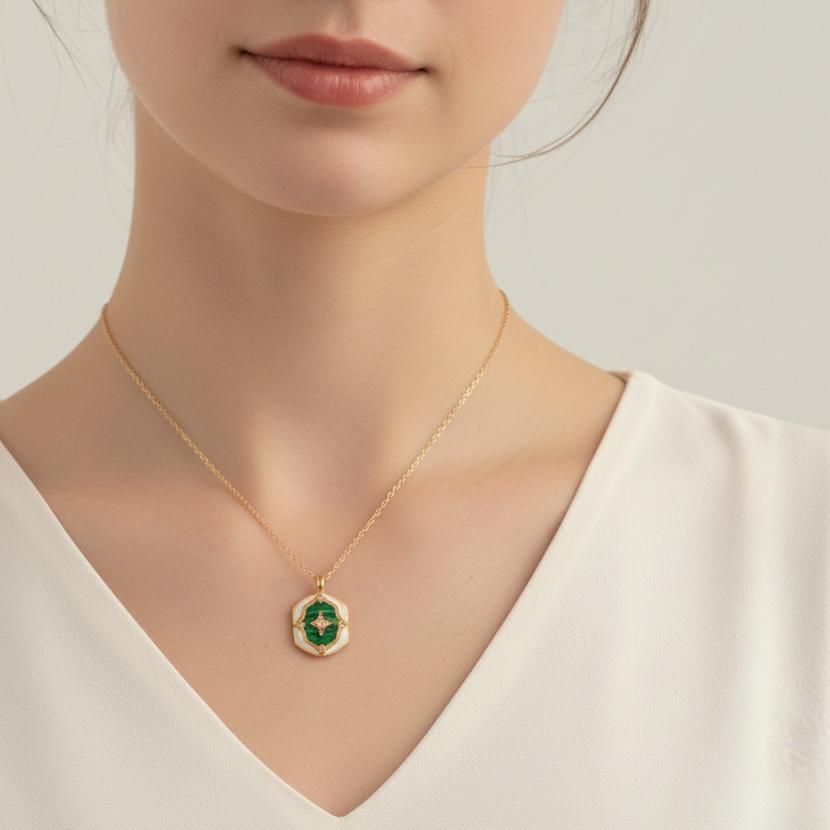Theiaura Verde Grace Pendant Necklace - THEIAURA&CO.
