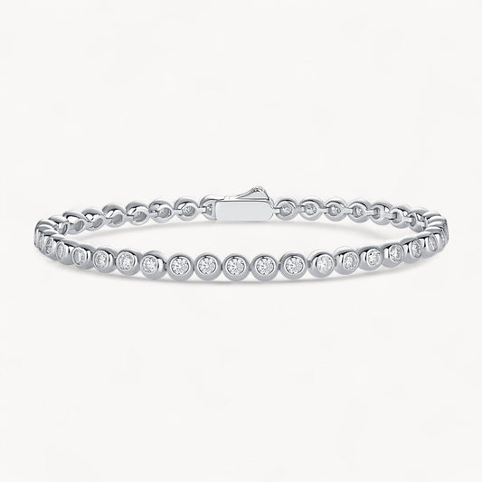 Theiaura Moissanite Bezel Tennis Bracelet - THEIAURA&CO.
