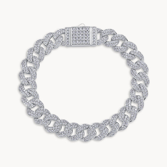 Theiaura Luxe Moissanite Cuban Chain Bracelet - THEIAURA&CO.