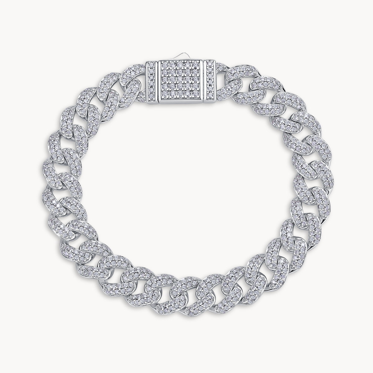 Theiaura Moissanite Cuban Chain Bracelet - THEIAURA&CO.