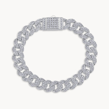 Theiaura Moissanite Cuban Chain Bracelet - THEIAURA&CO.