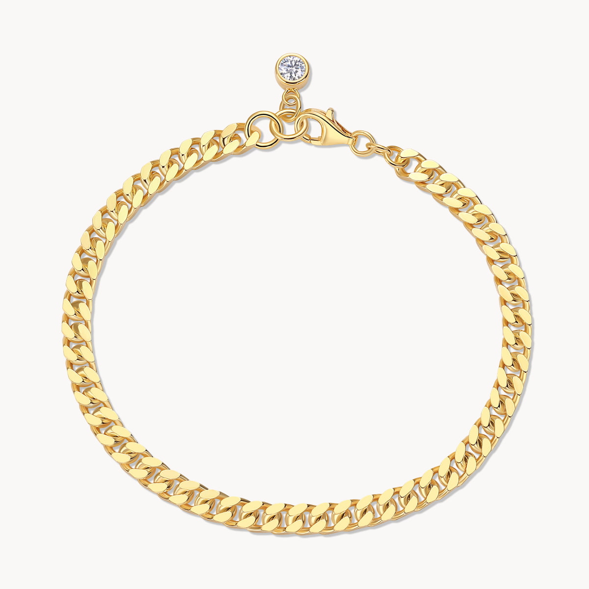 Theiaura Moissanite Cuban Chain Bracelet - THEIAURA&CO.