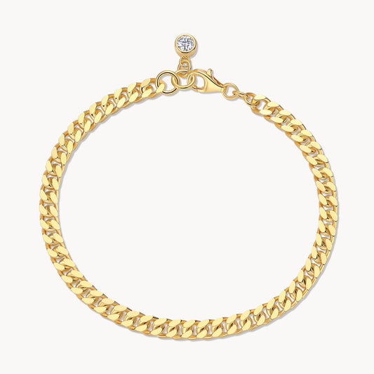 Theiaura Moissanite Cuban Chain Bracelet - THEIAURA&CO.