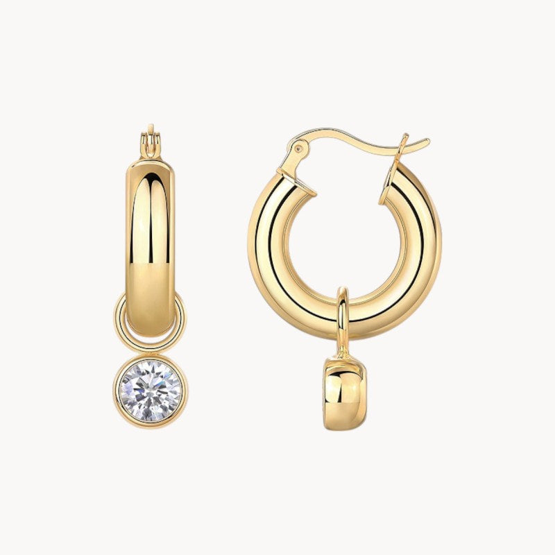 Theiaura Moissanite Drop Huggie Earrings (2 Ct. Tw.) - THEIAURA&CO.